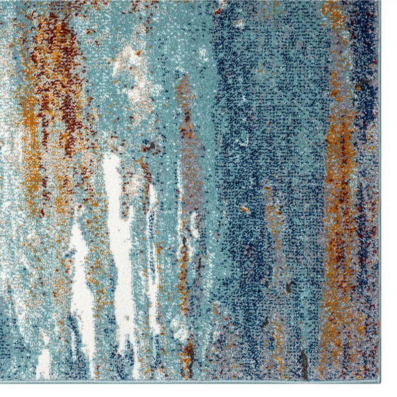 LUXE WEAVERS Beverly Collection 9131 Modern Multi 8x10 Coastal Abstract