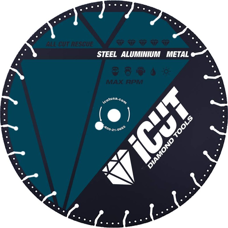 Rescue Demolition Diamond Blade for PVC Iron Ductile Steel Rebar