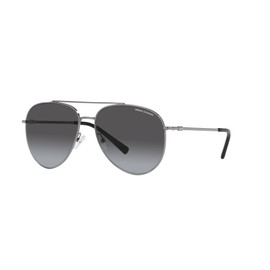 A|X ARMANI EXCHANGE Ax2043s Aviator Sunglasses, Shiny Gunmetal/Grey Gradient, 59 mm