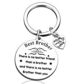 UVIBEW Gifts for Brother Keychains Big Brother for Adult Birthday Gift for Best Brother Gifts from Sister Adult Gift for Brothers Keychain Accessory Christmas Gifts for Little Brothers