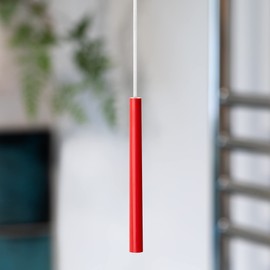 Bathroom Light Pull Cord, String and Handle. Subtle Pen Shape Minimalist Design. Bright and Fun Colours. (Red)