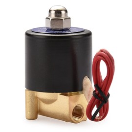 Heschen Brass Electric Solenoid Valve, 2W-025-06, PT1/8", DC12V, Direct Action Water Air, Normally Closed Replacement Valve