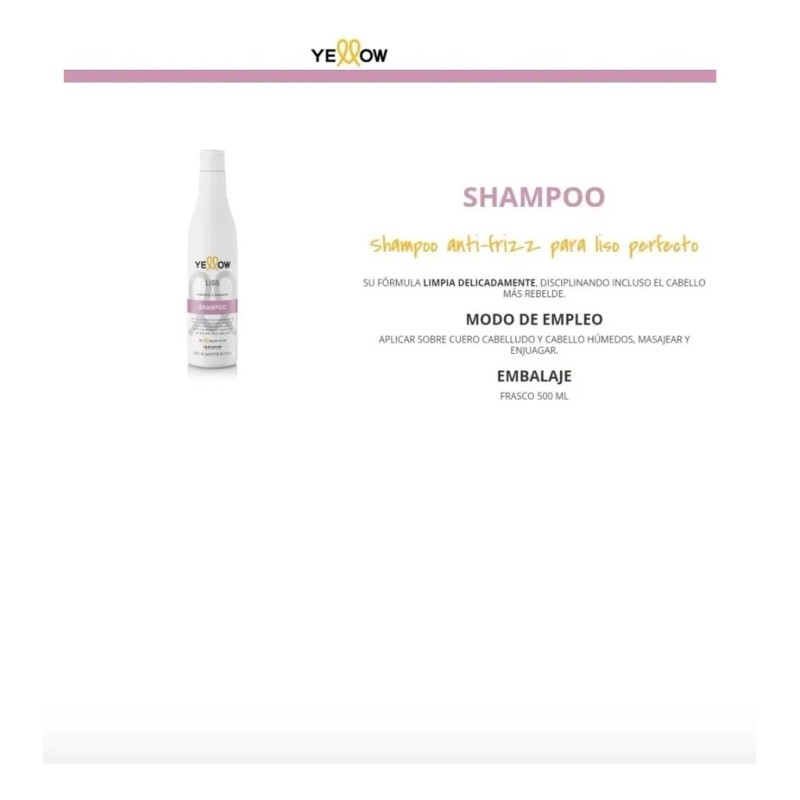 Yellow Liss 3 Shampoo + 3 Yellow Liss Acondicionador 500ml
