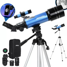 AOMEKIE 70mm Lens Telescope Astronomical W/ Adjustable Tripod Backpack for Beginner Kids