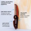 ZEUS Folding Mustache Comb for Men, Handmade Saw-Cut Pocket Comb