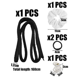 1 Set Of Heat-Free Curling Straps And 1 Piece Of Cotton Hair Ring, Sleeping Headband, Creative Soft Curler, Hairstyle Making Tool.