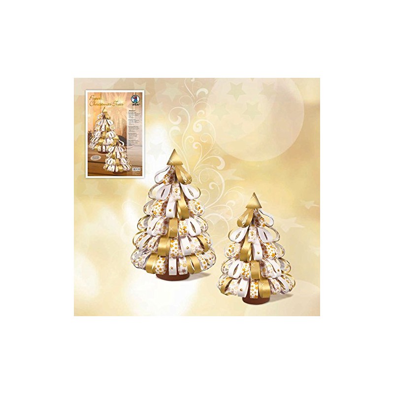 Ursus Design Stripes Paper Christmas Trees, 24310099 Glamour