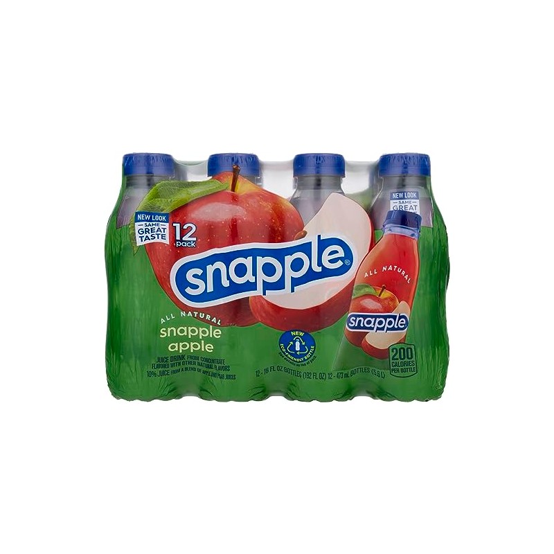 Snapple, Snapple Apple, 16 Fl Oz, 12 Pack