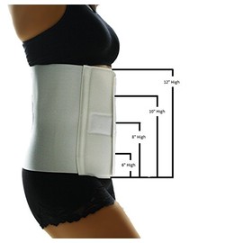 Alpha Medical Anti-Roll Hospital Grade Abdominal Binder w/Stays/Surgical Binder/Hernia Support/Abdominal Hernia Reduction Device (8" High ; 38"-50" Around Waist)