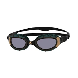 Zoggs Predator Flex Goggle, UV Protection Swim Goggles,Black/Gold/Titanium, small