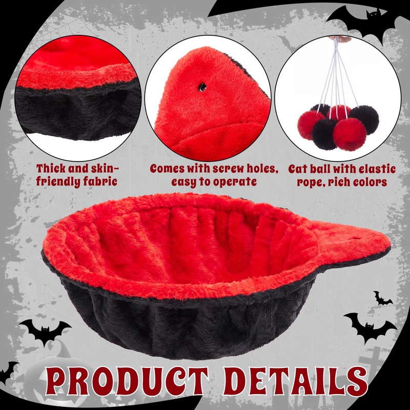 3 Pack 14.6" Large Goth Cat Tree Hammock Basket Bed