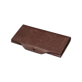 Kawaoto Men's Long Wallet, Pueblo Leather, Large Capacity, Genuine Leather, 22 Cards, Thin, Slim, Cover Type, Wide Open Coin Purse, Gusset, Gift, Taupe