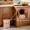 Premier Housewares 510020 Compost Bin with Handle - Cream H20