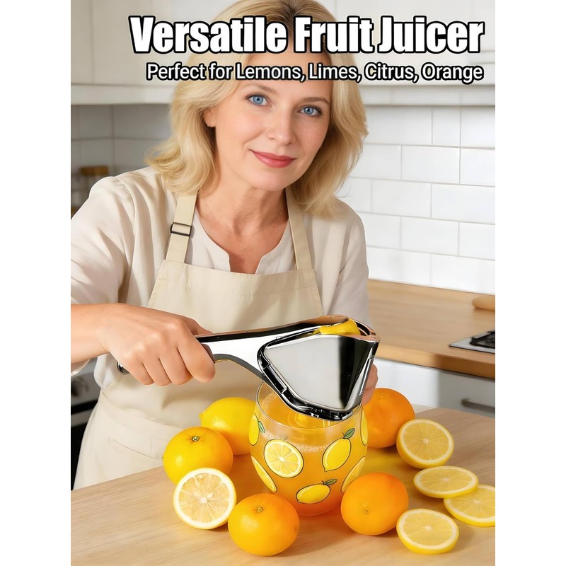 Lemon Squeezer, Stainless Steel Lemon Juicer, Hand Juicer, Manual Citrus