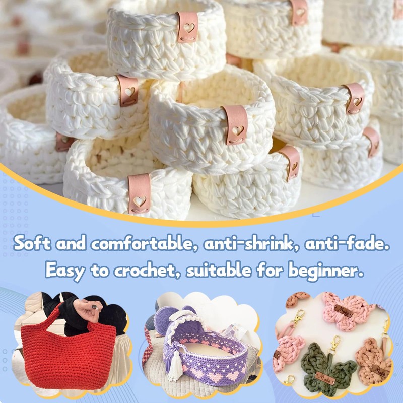 Aeelike T-Shirt Wool, Soft Knitting Yarn, Wool for Crochet, Baskets,