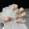 JIEADJIE Press On Nails (100% Handmade),Short-Medium T,Handmade Painted Nail Art