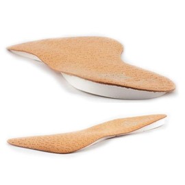 pedag Correct Plus | German Handmade 3/4 Length Wedge for Oversupinators, Vegetable Tanned Leather Top Rubber Orthotic Footbed, 1 Pair, Large (Size 8-10 Men)