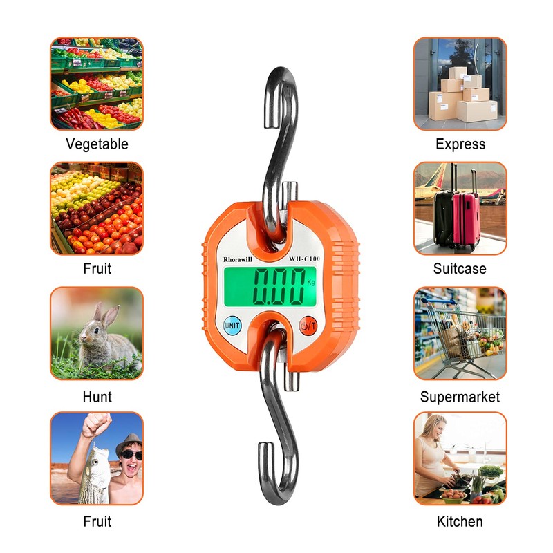 Rhorawill Luggage Scales Crane Scale 150kg Double Accuracy Electronic Digital