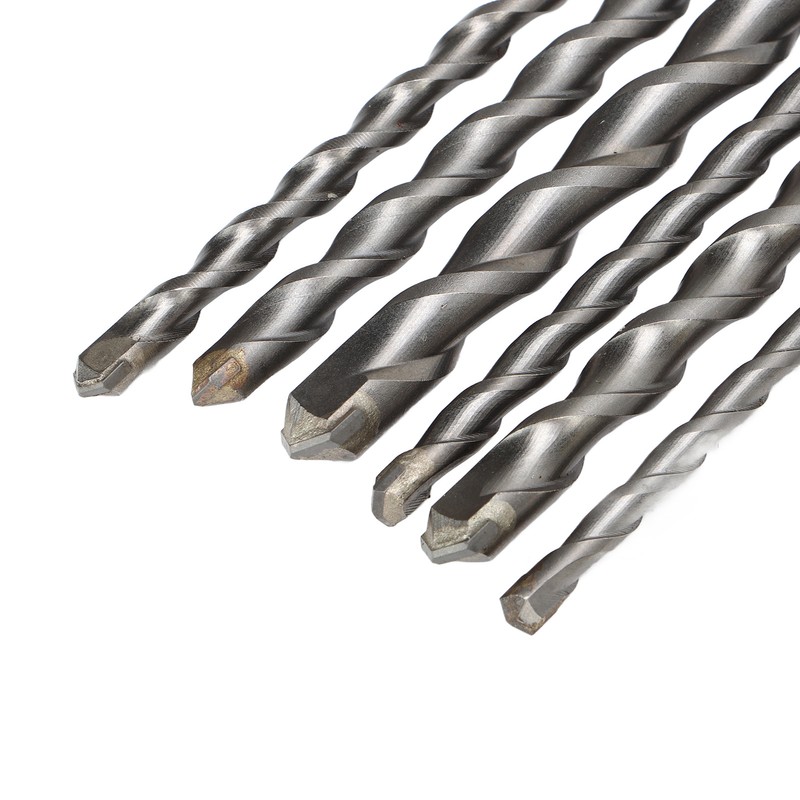 8Pcs Hammer Drill Bit Carbide Tip 2 Flute Drilling Tool