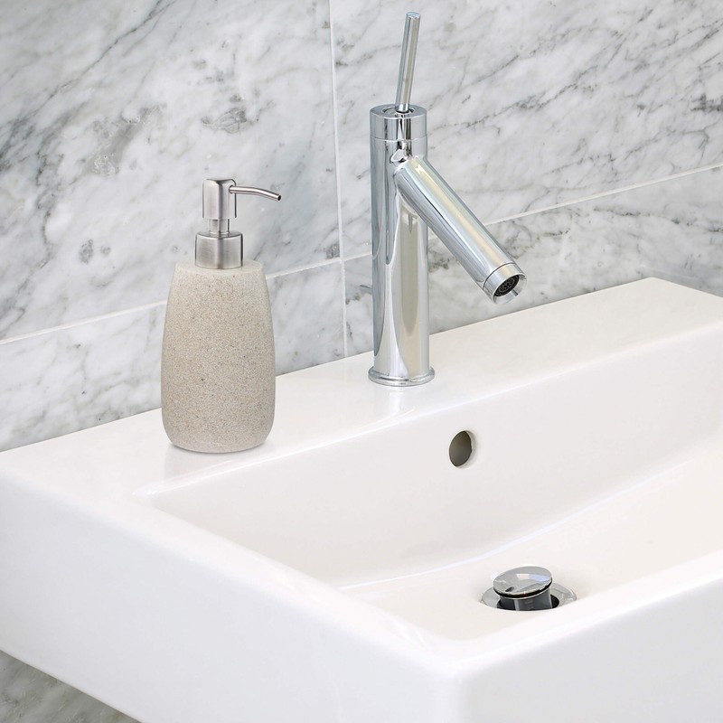 Relaxdays Soap Dispenser 300ml Refillable Bathroom Kitchen Liquid Soap Dispenser