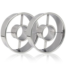Zorfeter 2 Pack Stainless Steel Donut Cutter, Professional Baking Tool Doughnut Cutters Mold, 3.86 Inch Doughnut Cutters for Making Perfect Donuts/Bagels/Cookies/Biscuits