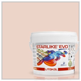 The Tile Doctor Starlike EVO - Litokol Glamour Epoxy Grout for Tile, Ideal for Home Office Decor & Bathroom Tile, Glitter Paint Finish for Room Decoration - 500 Rosa Cipria
