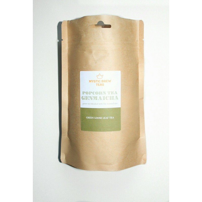 Mystic Brew Teas Genmaicha Popcorn Loose Leaf Tea 100g Pouch