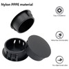 Qjaiune 1 Inch / 25mm Black Plastic Hole Plugs, Flush