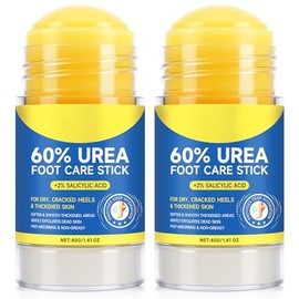 Crema en barra 60% urea con 2% ácido salicílico, crema hidratante de urea para pies de máxima resistencia, para talones secos agrietados, rodillas, co