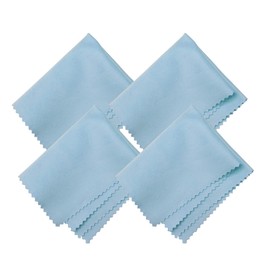 Microfiber Screen Cleaning Cloths, HTTX 4-Pack 6 x 7 inches for Cell Phones, Tablets, LCD TV, Laptop, Camera Lenses, Surface Tablet, Monitor, Car GPS Screens, Spectacles, Glasses, Watches [Blue]