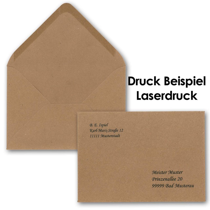 Glüxx Agent 25 x Kraft paper envelopes DIN C5 brown