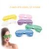 Plastic Shutter Shades Glasses,12 Pcs Party Shutter Shading Neon Color