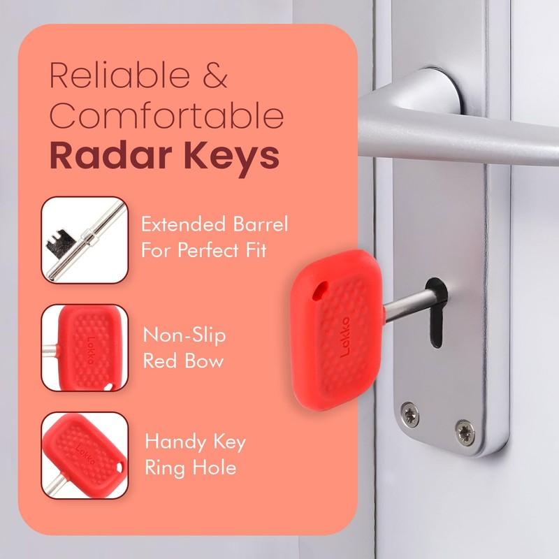 LOKKO Disabled Toilet Key for NKS/Radar Bathrooms