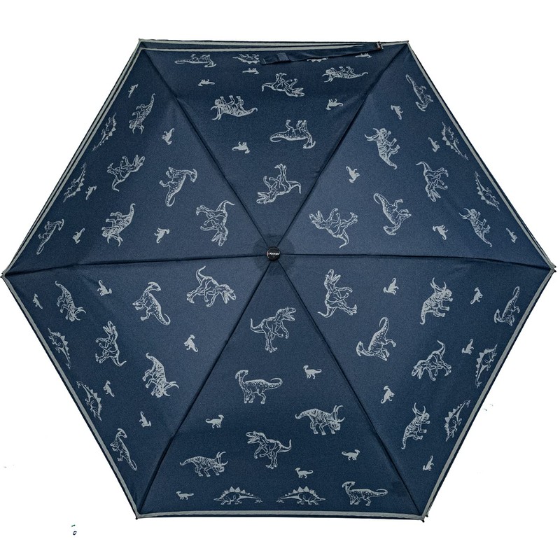 Knirps children's compact umbrella with reflective trim.
