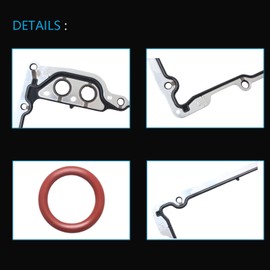 AUCERAMIC 12612350 Oil Pan Gasket B32790 Oil Pump Pickup Tube O-Ring Fit for Chevy Silverado Suburban Tahoe Trailblazer GMC Sierra Yukon Envoy 4.8L 5.3L 5.7L 6.0L 6.2L OS30693R