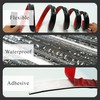 COLAMO 16.4FT Black Peel and Stick Trim Caulk Strip,Flexible Self