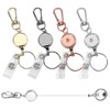 ID Card Holder Pack of 4 Key Fob Extendable Retractable