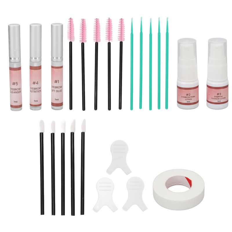 Eyebrows Perming Kit Long Lasting Brushes Cotton Swab Eyebrow Lift