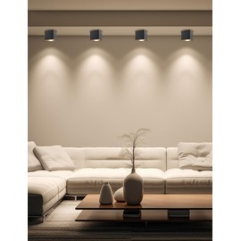 YindaLux Surface-Mounted Spotlight Black - Ceiling Spotlights LED 30° Swivelling - Rectangular Aluminium Diameter 80 x 84 mm Surface-Mounted Spotlight for GU10 & LED Modules - Ceiling Spotlight Matt -