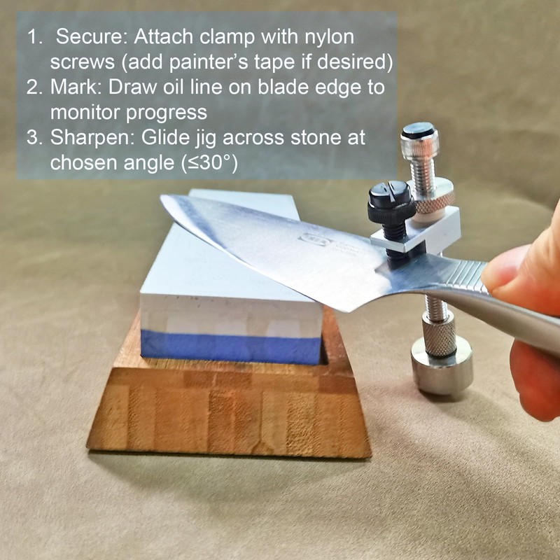 LAVODA SG01D Knife Sharpening Jig for Whetstone Daimond Stone, 2