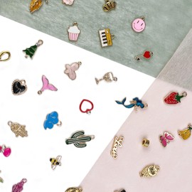 TERRARIDE Pack of 350 Charms Pendants, Charms Wholesale Bulk Jewellery Making Jewellery Crafts Mixed Pendant Chain and Vintage Aesthetic for DIY Necklace Bracelet Earring Craft Supplies