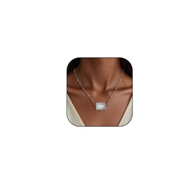 CSIYANJRY99 Belt Buckle Initial Necklace for Women 14K Gold Plated Letter Pendant Western Jewelry for Women Cowgirl Cowboy Gift (C-Silver, Silver)