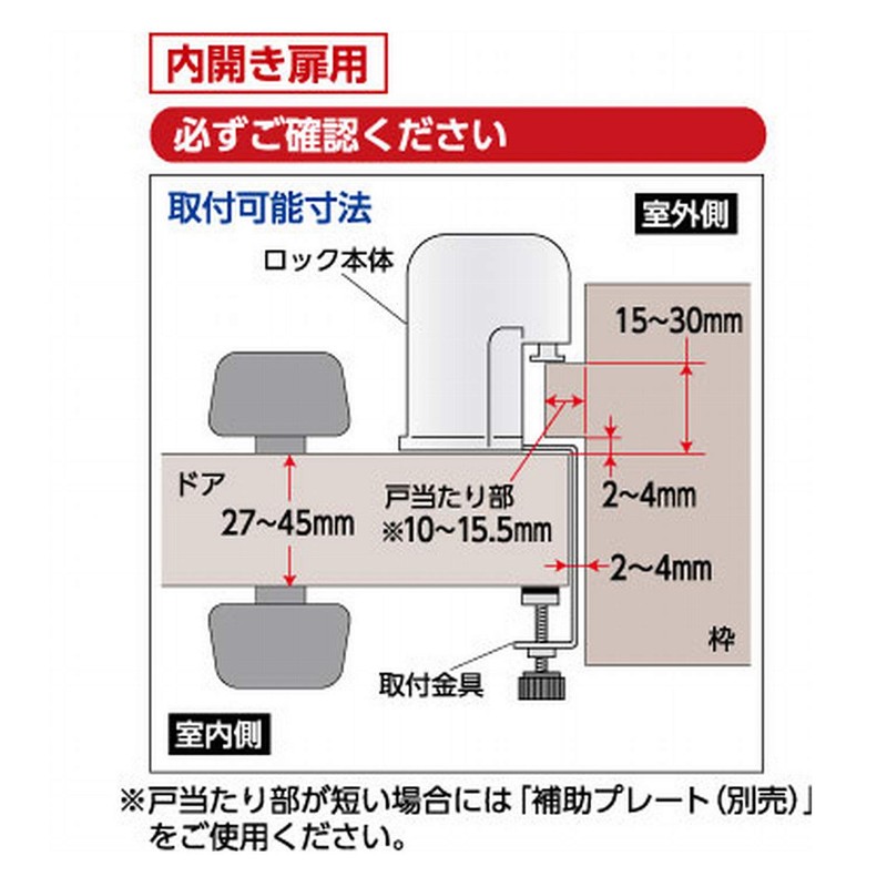 Guard Lock, Interior Lock for Internal Opening Doors, Standard, Made