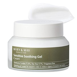 Mary&May Sensitive Soothing Gel Blemish Cream 2.46 Fl Oz / 70g | Instant Cooling Effect, Soothes Red Skin, Suitable for Sensitive Skin, Tea Tree Extract | EWG Ingredients