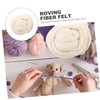 Tofficu Natural Roving Wool Fiber for Needle Felting DIY Craft