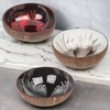 MIJOMA Exotic Coconut Bowl, Colourful Varnished Interior, Robust and Aesthetic,