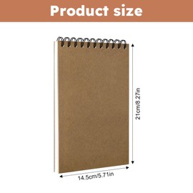 2 Pcs A5 Sketch Books, 160gsm Spiral Bound Drawing Pad Sketch Paper Art Supplie, with Durable Hardboard & Acid Drawing Paper 60 Pages, for Painting, Memos, 30 Sheets