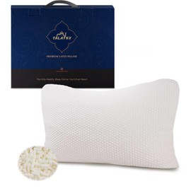 Talatex Talalay 100% Natural Premium Adjustable Latex Pillow, Shredded Latex Pillow Helps Relieve Pressure