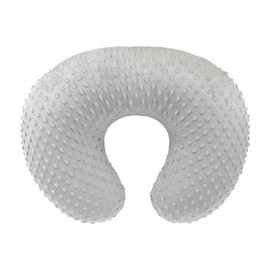 Nursing Pillow Covers Newborn, Breastfeeding Pillow Case Made Minky Fabric, Removable Nursing Covers Fits Breastfeeding Pillows for Baby Boys and Girls, Cover Only (Grey)