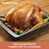 Farberware Bakeware Nonstick Roasting Pan/Roaster with U-Rack, 14.75 Inch x